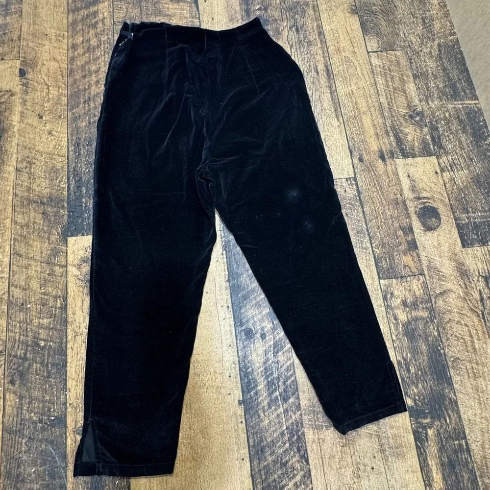 Twill back Velveteen Black Dress Pants Formal Classic‎ Kids Size 14